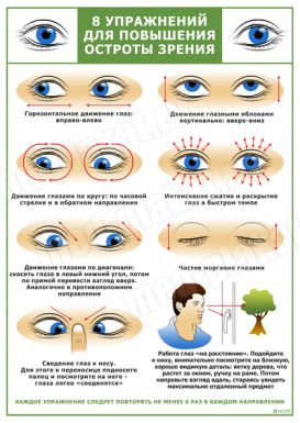 8 упражнений для повышения остроты зрения